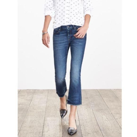 GAP Denim - Gap crop kick raw hem jeans